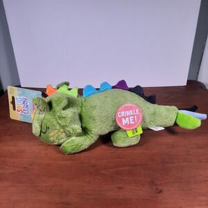 Snug Arooz Drowsy the Dragon Plush Dog Toy with Squeaker and Crinkle